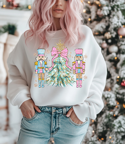 Nutcracker Wonderland in White Graphic Tee and Sweatshirt