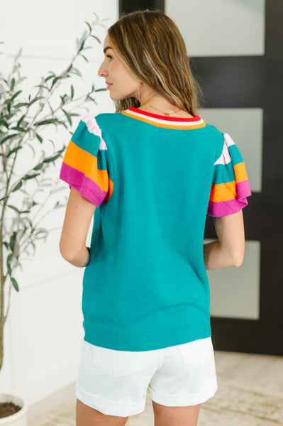 Perfect Playlist Color Block Sleeve Top