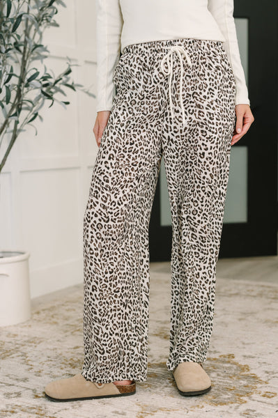 Wander Wild Leopard Drawstring Pants