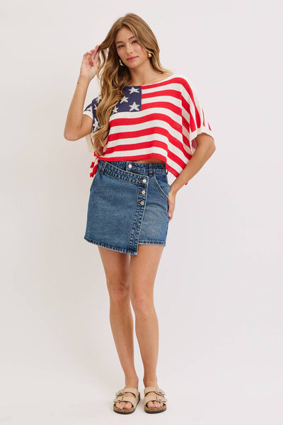 STAR & STRIPE  AMERICAN FLAG TOP