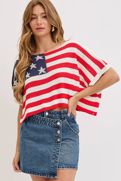 STAR & STRIPE  AMERICAN FLAG TOP