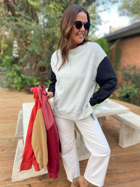 Scottie Two Tone Sweatshirt in Three Colors