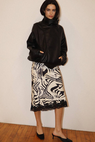 Faux Leather Bomber Jacket