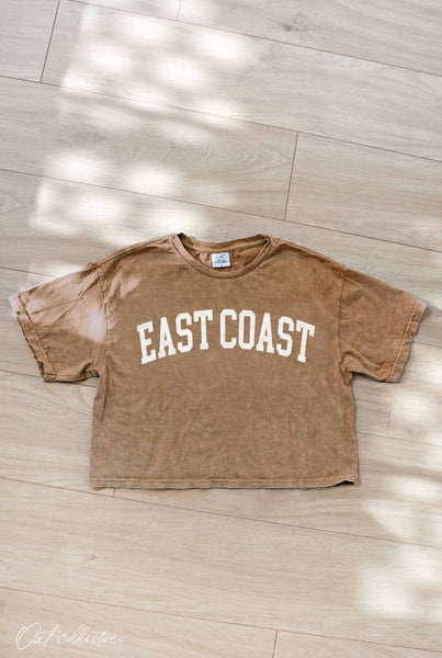 East Coast Cropped Mineral Graphic Top