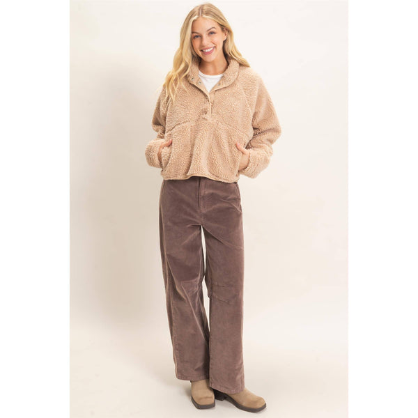 Half-Zip Sherpa Jacket