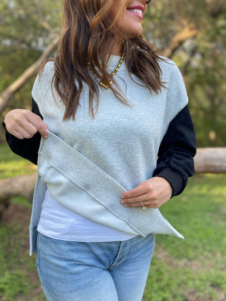 Scottie Two Tone Sweatshirt in Three Colors
