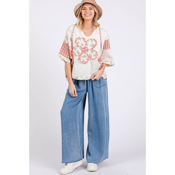 DENIM PALAZZO PANTS