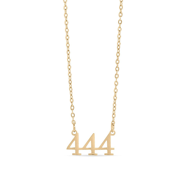 18K Gold PVD Stainless Steel Angel Number Necklace