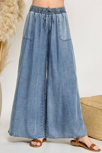 DENIM PALAZZO PANTS