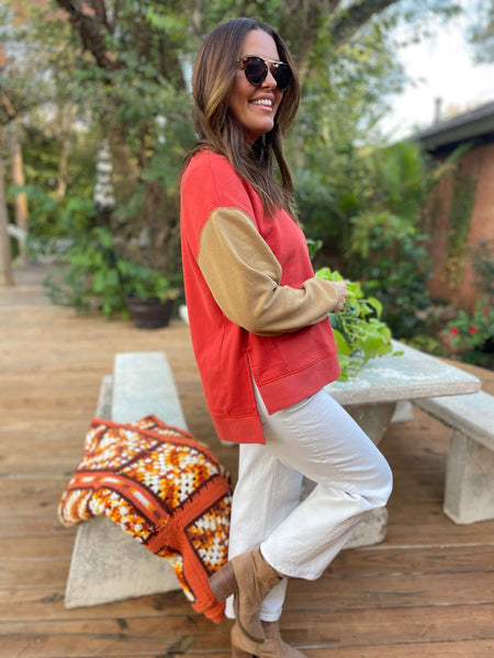 Scottie Two Tone Sweatshirt in Three Colors