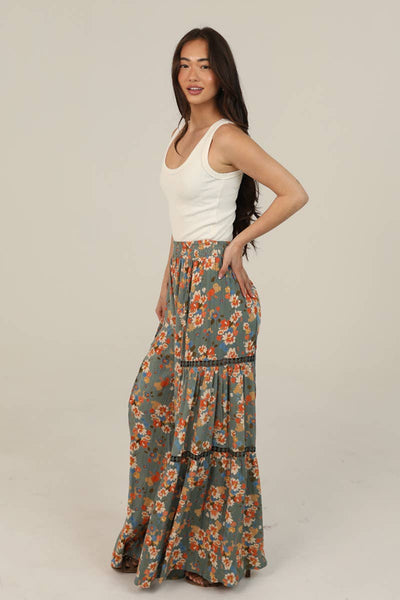 Coastal Garden Wide Leg Pants