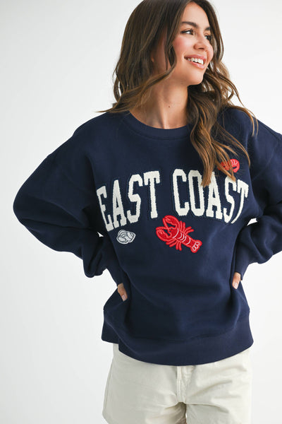East Coast Graphic Fleece Pullover