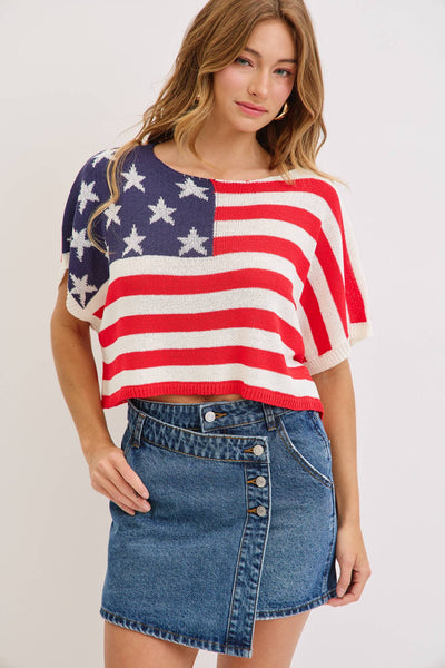 STAR & STRIPE  AMERICAN FLAG TOP