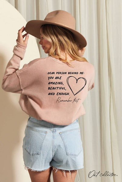 YOU MATTER Front  back Mineral Graphic Sweatshirt