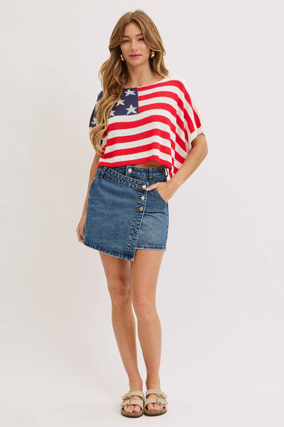 STAR & STRIPE  AMERICAN FLAG TOP