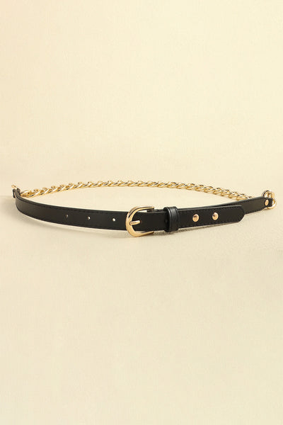 PU Leather Chain Belt