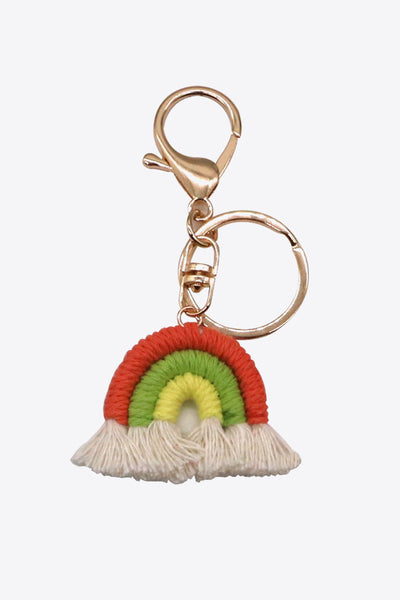 Rainbow Fringe Keychain