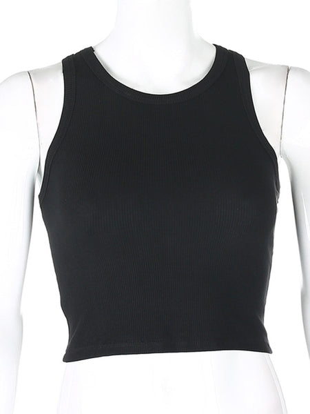 Women's Solid Color Basic Base Layer Stretch Tank Top
