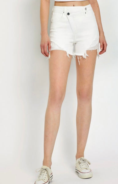 White Risen Shorts